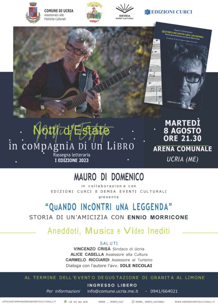 UCRIA – “Quando incontri una leggenda” il libro di Mauro Di Domenico, stasera la presentazione