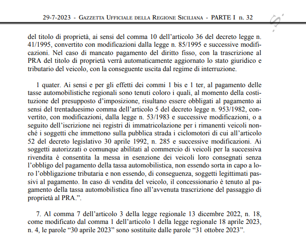 BOLLO AUTO – La proroga  per quelli arretrati è fissata al 31 ottobre 2023