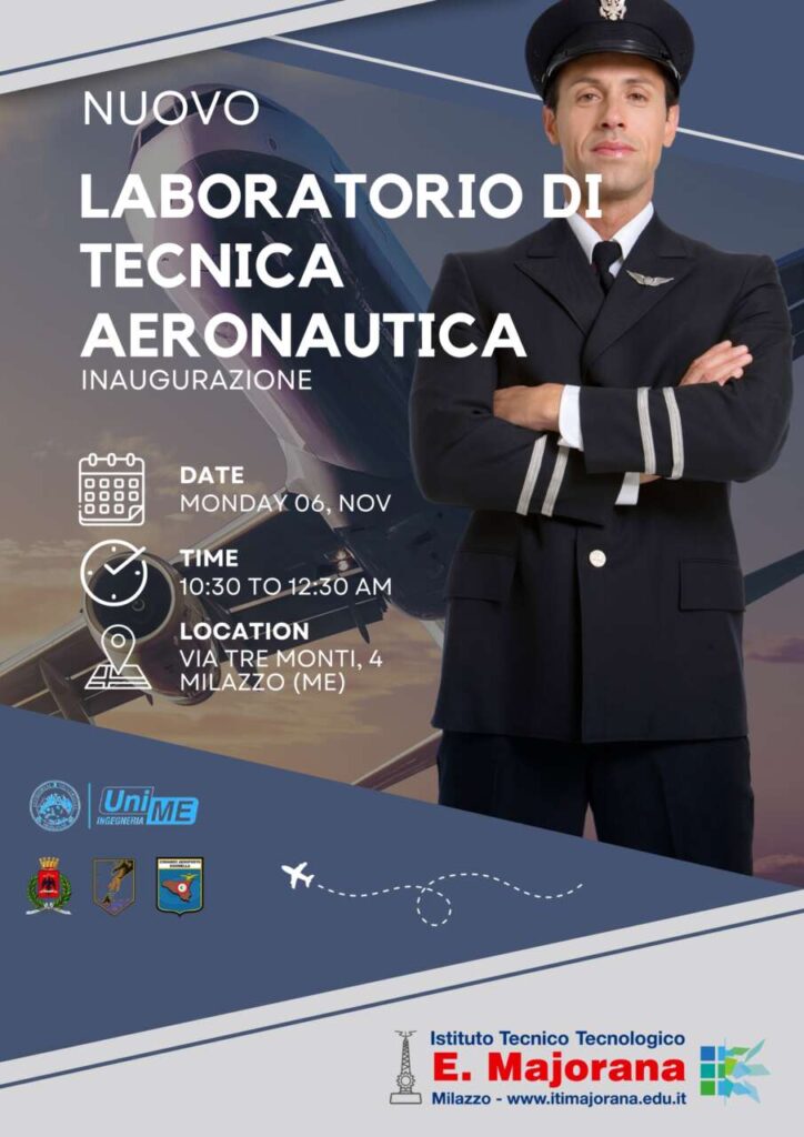 MILAZZO – Majorana, inaugurato il nuovo laboratorio di Tecnica Aeronautica