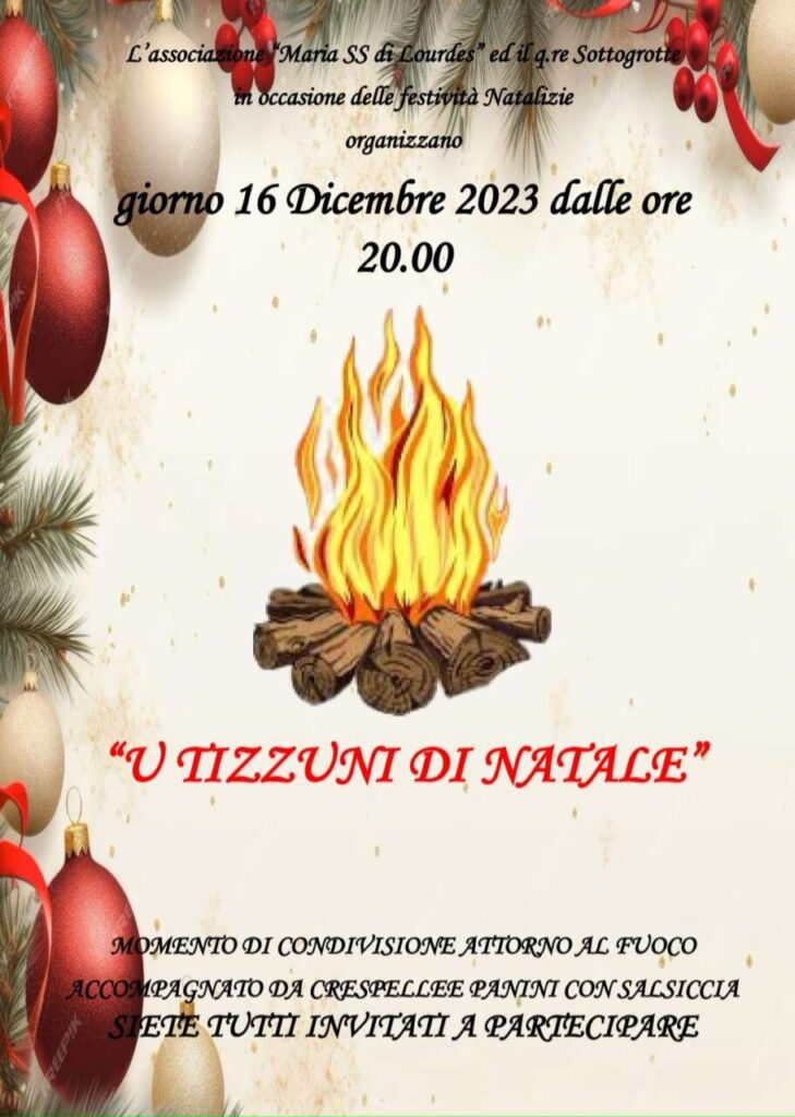 BROLO – Domenica il Presepe Vivente nel centro storico, Sabato “U tizzuni” nel quartiere Sottogrotte