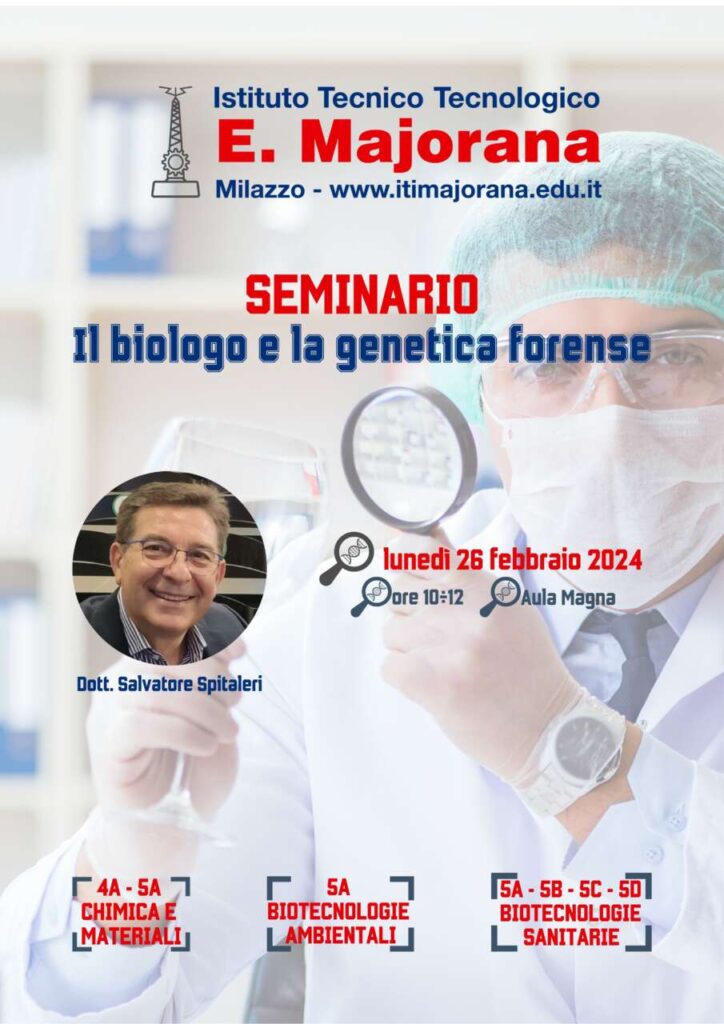 MILAZZO – Il Majorana ospita l’Esperto Forense CIS Salvatore Spitaleri per una giornata di studi e approfondimenti