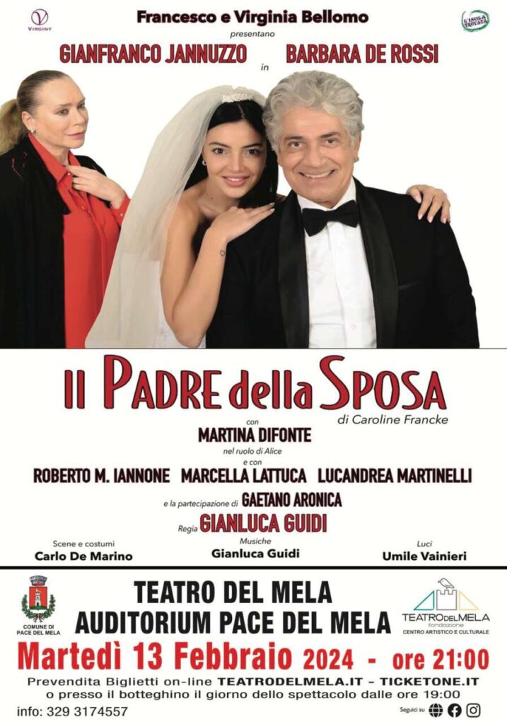TEATRO DEL MELA – Il 13 febbraio Barbara De Rossi e Gianfranco Jannuzzo in “Il padre della sposa”