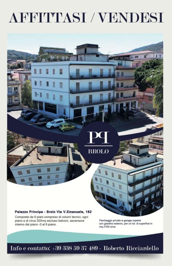 OCCASIONI IMMOBILIARI – A Brolo in vendita l’ex Hotel Principe