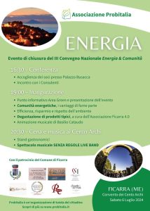 FICARRA – 3° Convegno Nazionale “Energia e Comunità”