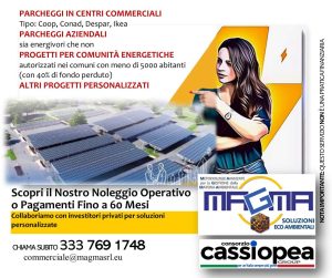 SOLUZIONI ENERGETICHE SOSTENIBILI – Magma Srl e Consorzio Cassiopea Group in prima linea